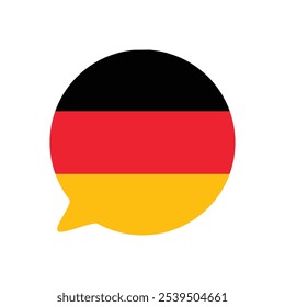 Speech bubble in colors of German flag