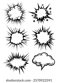 Speech bubble comic black color