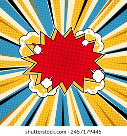 Speech bubble comic blank background