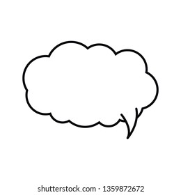 speech bubble in comic isolated icon
