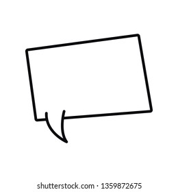 speech bubble in comic isolated icon
