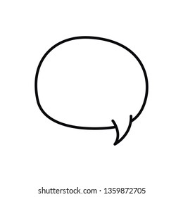 speech bubble in comic isolated icon