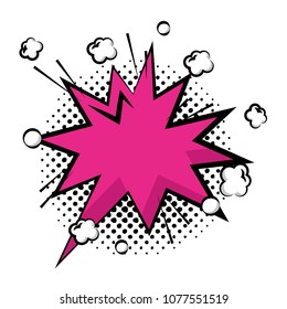 speech bubble comic pop art icon