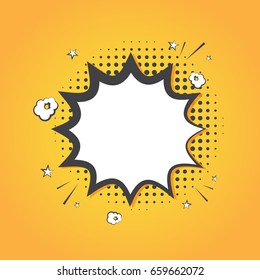 Speech bubble in comic style. Vector illustration, eps 10.