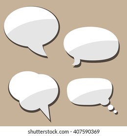 Speech bubble for comics or photos. Vector illustration isolated.