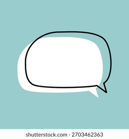 Burbuja del discurso para los cómics. Ilustración vectorial de globo de palabras. Nube de texto cómico. Anuncio dibujado a mano