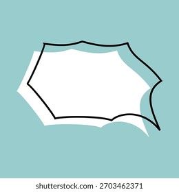 Speech bubble for comics. Words balloon vector illustration. Comic text cloud. Hand-drawn banner