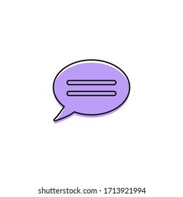 Speech bubble, comment vector icon
