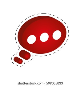 speech bubble communication cut line vector illustration eps 10