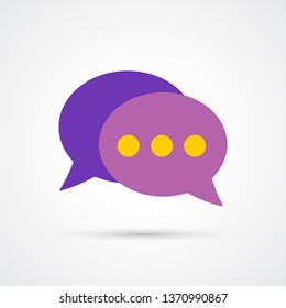 Speech bubble communication icon trendy color social. Vector eps 10