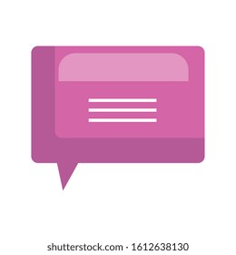 speech bubble communication isolated icon vector illustration design