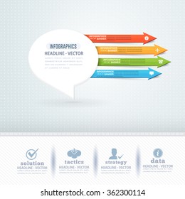 Speech Bubble Concept Infographics, Web Elements Design