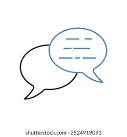 speech bubble concept line icon. Simple element illustration. speech bubble concept outline symbol design.