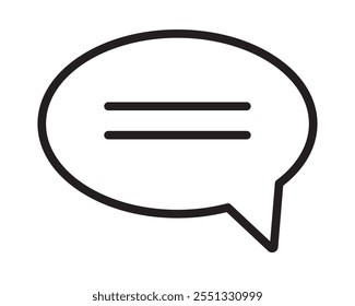 Sprechblase Kontakt lineares Symbol einzeln