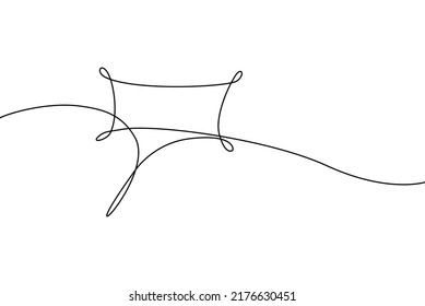 Speech bubble continuous line drawing. Black isolated linear template. Comic Doodle concept design art. Outline simple border for social media, web sites, dialog chat. Vector