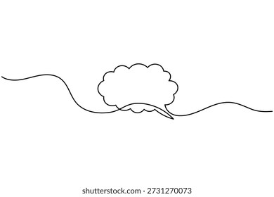 Ícone contínuo de uma linha da arte da bolha de fala para conceitos modernos da comunicação