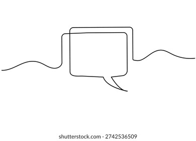 Speech bubble continuous one line drawing minimalist jagged style for shout or alert concept