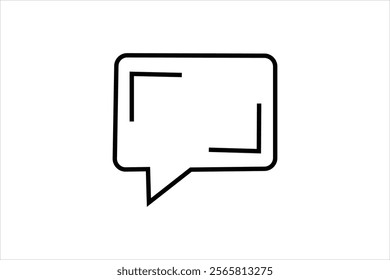 Speech bubble Continuous single Line art design self-drawing style