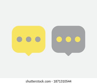 speech Bubble. Conversation and dialogue banner. Vector illustration with Web  idea for telework, remote working, social media, blogging, business
