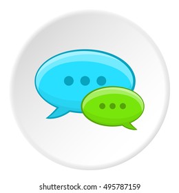 Speech bubble conversation icon. Cartoon illustration of speech bubble conversation vector icon for web