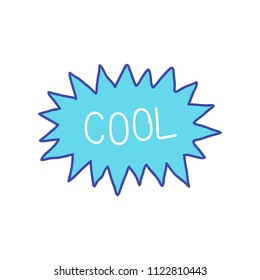 speech bubble cool doodle icon