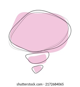 speech bubble curved circle in linear style