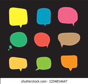 speech bubble cut paper design template. Vector