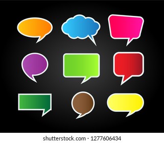 speech bubble cut paper design template. Vector