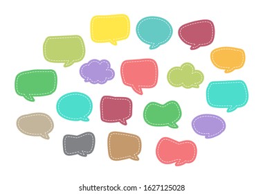 speech bubble cut paper design template. Vector