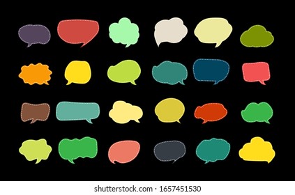 speech bubble cut paper design template. Vector