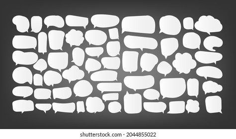 speech bubble cut paper design template. Vector illustration for your business 