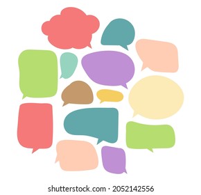 speech bubble cut paper design template. Vector illustration for your business 