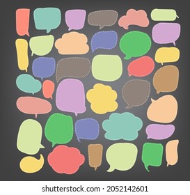speech bubble cut paper design template. Vector illustration for your business 