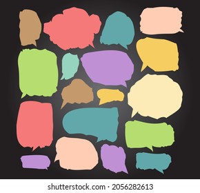 speech bubble cut paper design template. Vector illustration for your business 