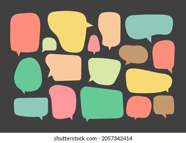 plantilla de diseño de papel de corte de burbujas de voz. Ilustración de vectores para su empresa 