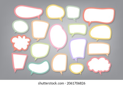speech bubble cut paper design template. Vector illustration for your business 