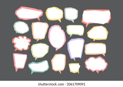 speech bubble cut paper design template. Vector illustration for your business 