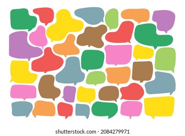 plantilla de diseño de papel de corte de burbujas de voz. Ilustración de vectores para su empresa 