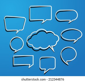 speech bubble cut paper design template. Vector illustration for your business presentation. 