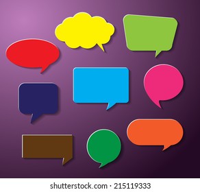 speech bubble cut paper design template. Vector illustration for your business presentation. 