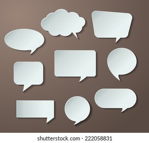 speech bubble cut paper design template. Vector illustration for your business presentation. 