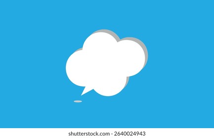 Speech bubble dashed line icon. Vector Illustration . EPS 10 .