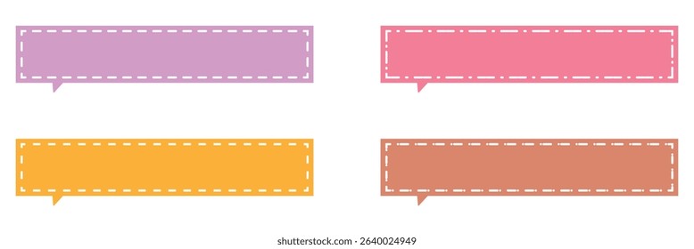 Speech bubble dashed line icon. Vector Illustration . EPS 10 .