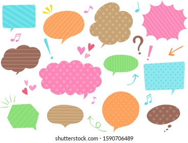 Speech bubble decoration set (hand drawn)