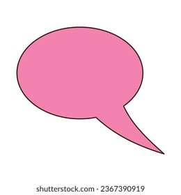 Speech bubble. Decorative abstract geometric element. 