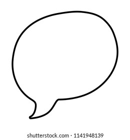 Continuous Line Drawing Round Speech Bubble Stock Vector (Royalty Free ...