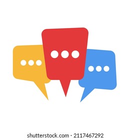 Speech bubble design concept. Vector illustration
