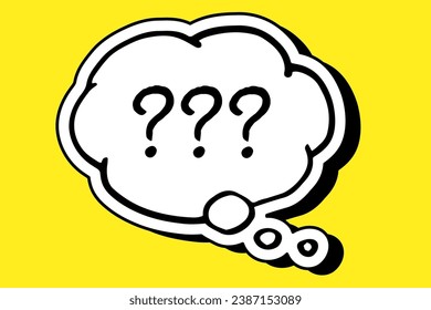 Speech bubble design. Question mark icon.
