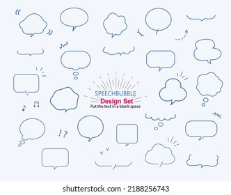speech bubble Design Set Simple Heading Frame Set