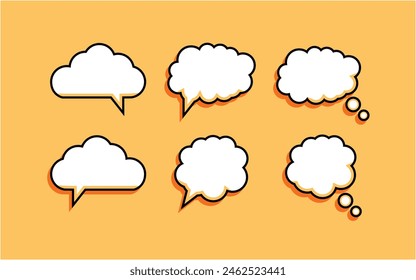 Speech bubble design template illustration